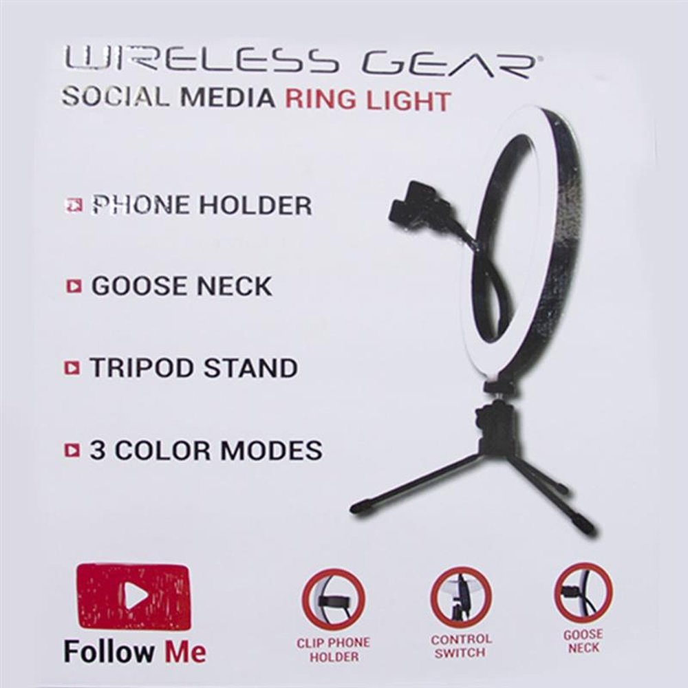 Luminária Ring Light 10 Polegadas Com Ball Head, Tripé E Adaptador Para Smartphone