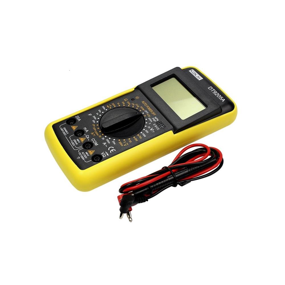 Multímetro Digital Com Capacimetro Emborrachado E Beep - DT9205A - Kokay