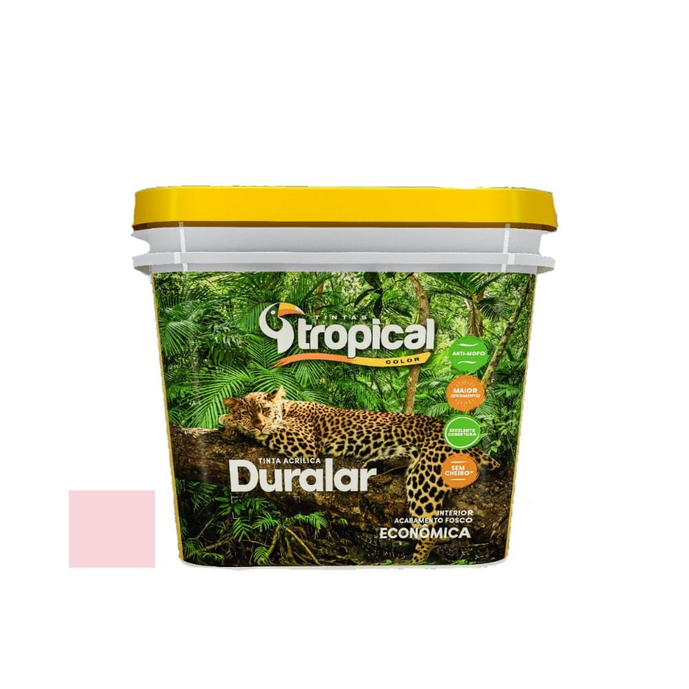 Tinta Tropical Acrílica Duralar Econômica Rosa Bebê 3,6L