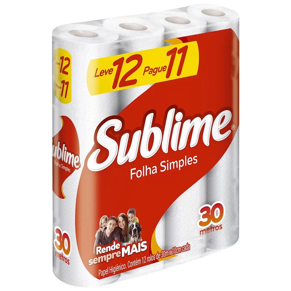 Papel Higienico Sublime 12X30M Leve 12 Pague 11