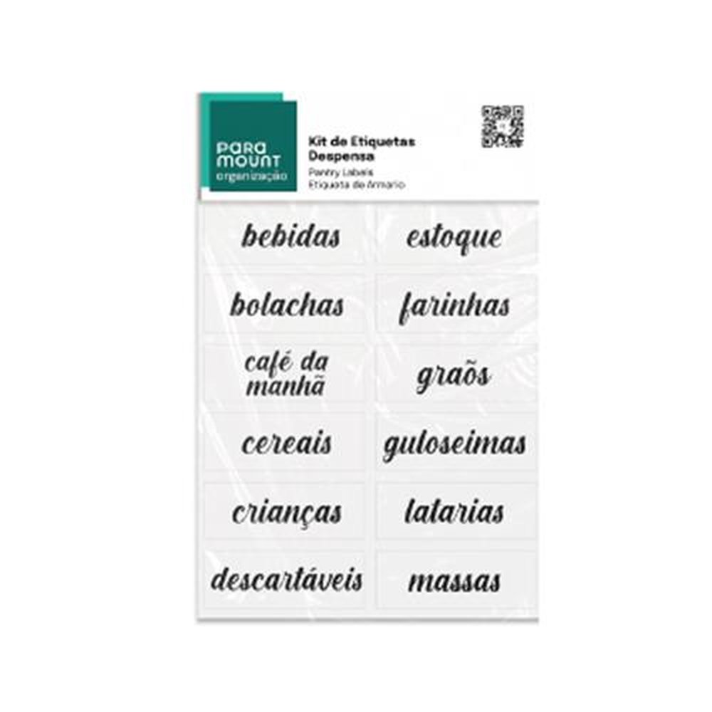 Kit Etiquetas Closet Com 12 Unidades Paramount