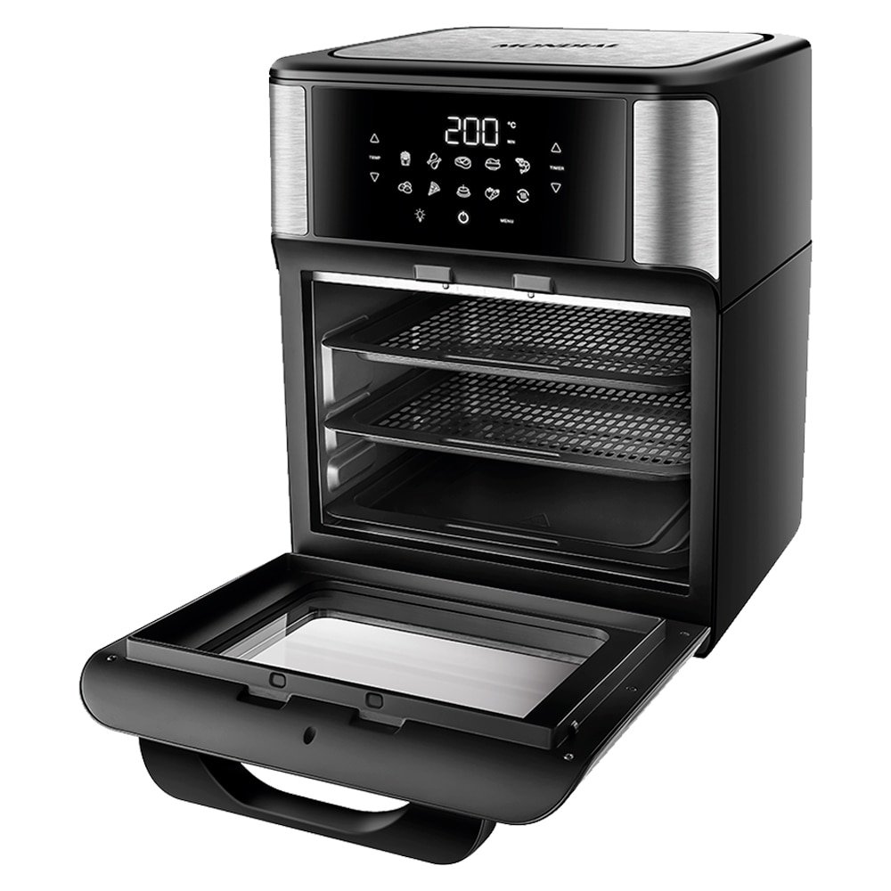 Fritadeira sem Óleo Mondial Air Fryer Forno Oven | 12 Litros, Cesto Removível, Preto/Inox, 110V