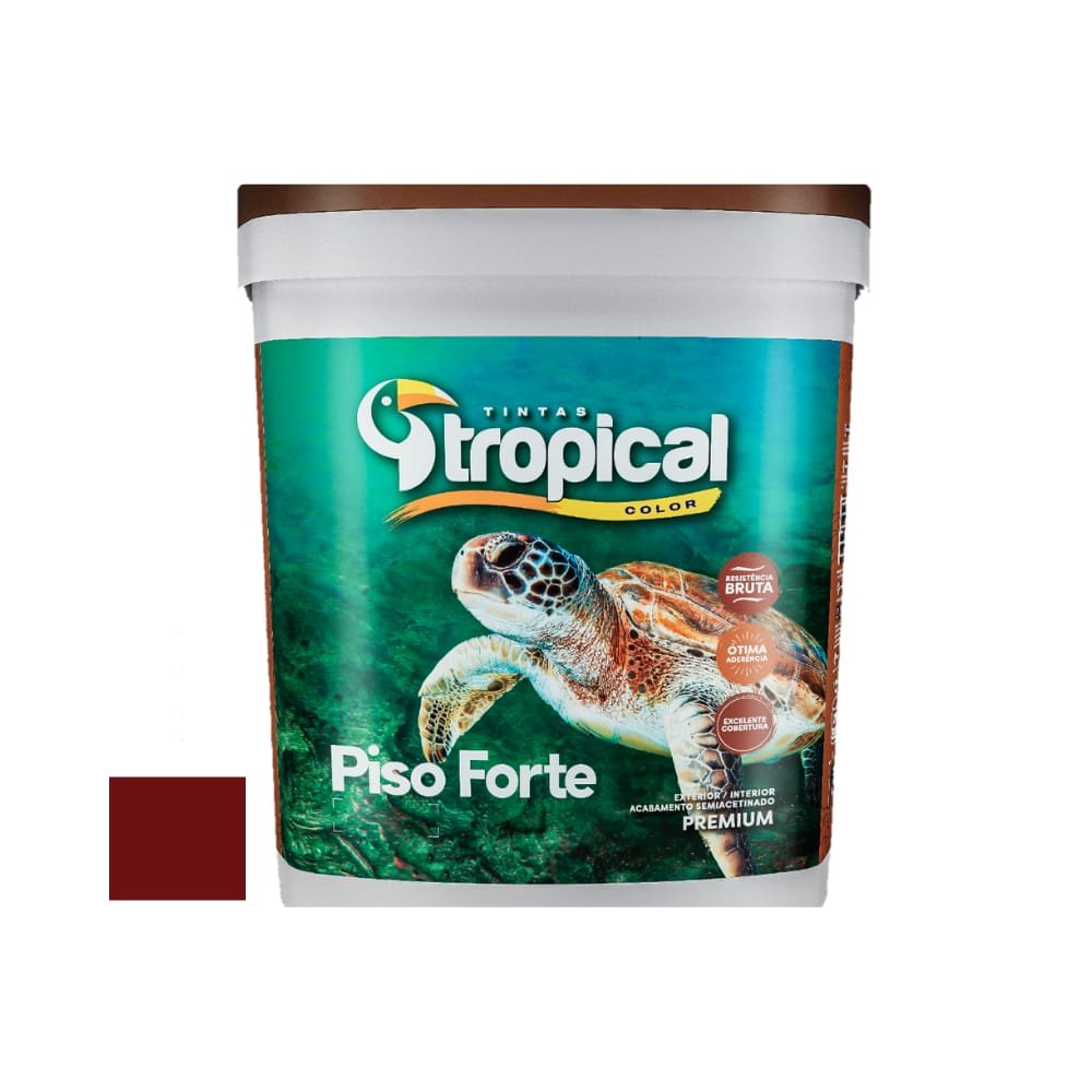 Tinta Tropical Acrílica Piso Forte Premium Vermelho 15L