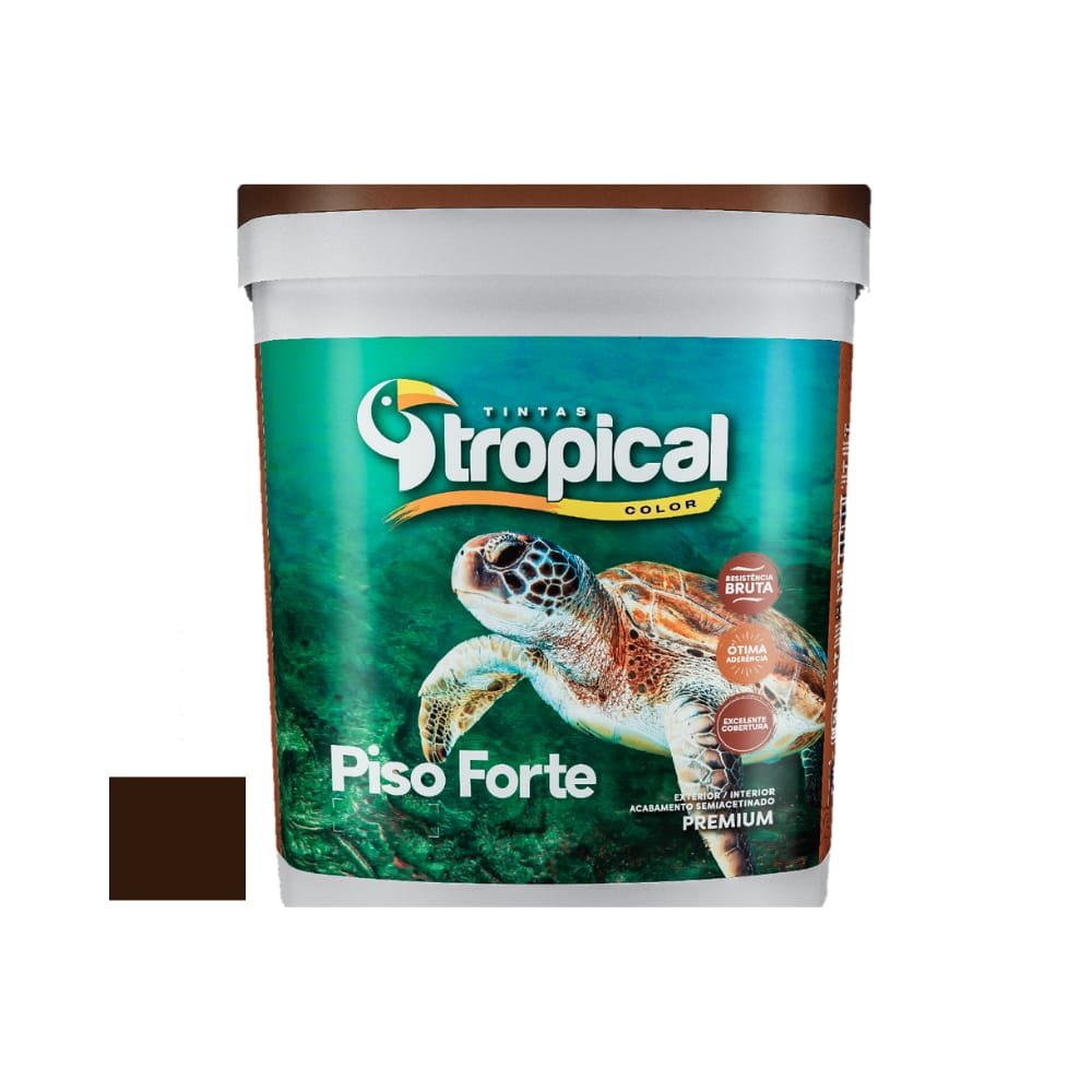 Tinta Tropical Acrílica Piso Forte Premium Marrom 15L