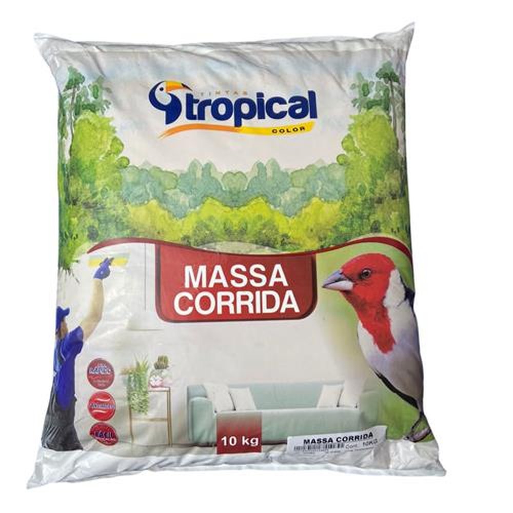 Massa Corrida Tropical Interna 10Kg Embalagem de Pacote