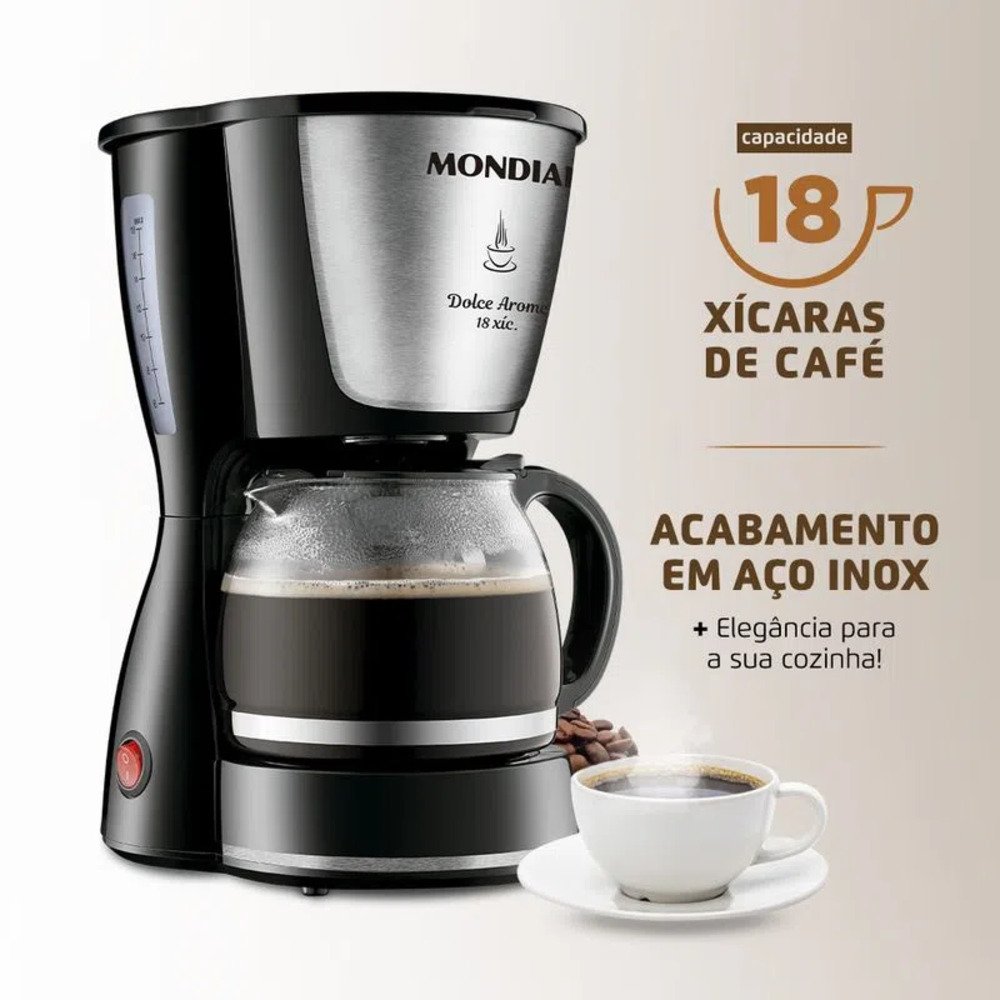 Cafeteira Elétrica Mondial Dolce Arome 18 Xicaras C-30-18X 220V/60Hz