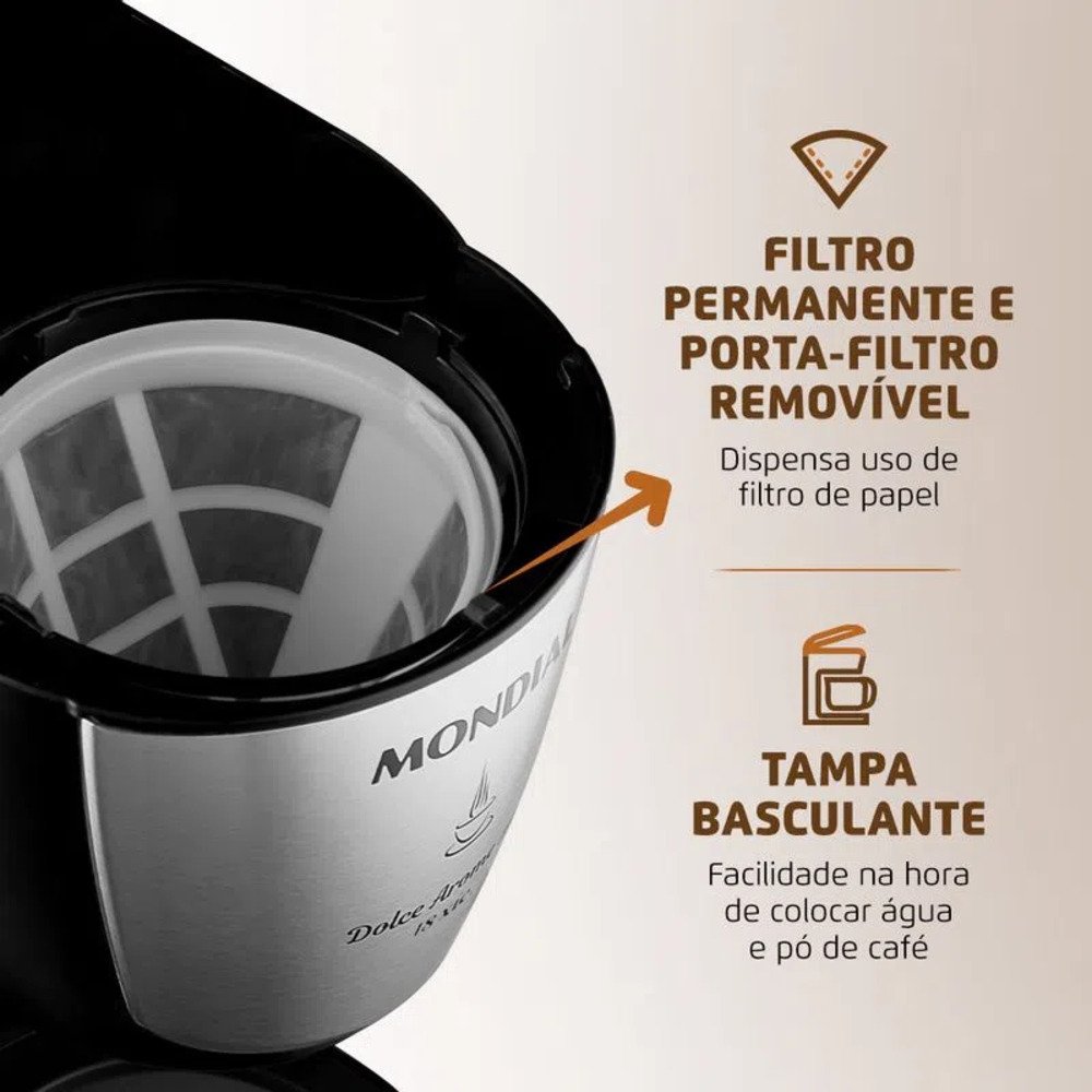 Cafeteira Elétrica Mondial Dolce Arome 18 Xicaras C-30-18X 220V/60Hz