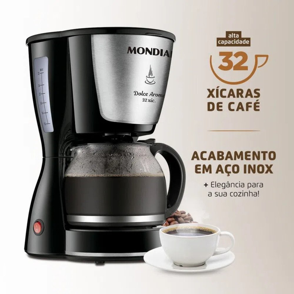 Cafeteira Elétrica Mondial Dolce Arome 32 Xícaras C-32-32X 127V