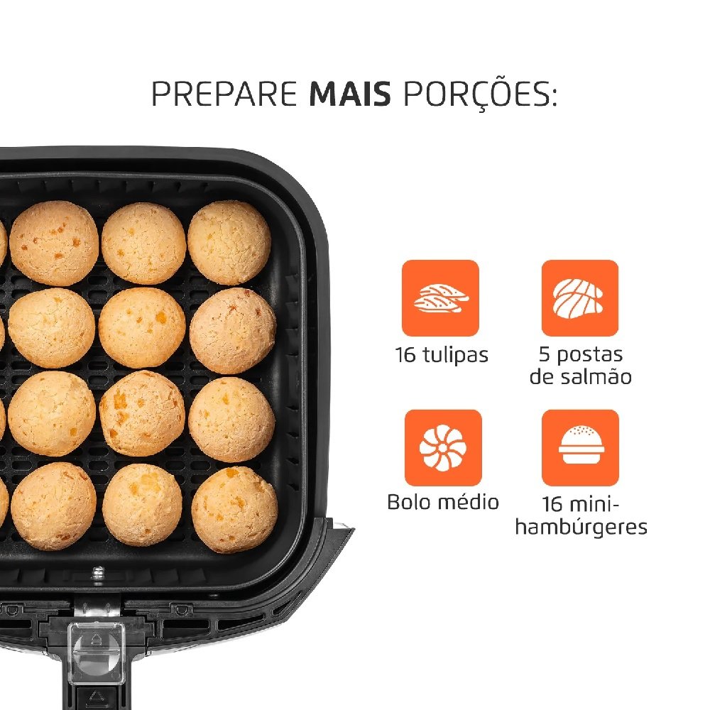Fritadeira Eletrica Air Fryer 4 Litros, 1500w, 220v, Preta, Afn-40-Fb, Mondial