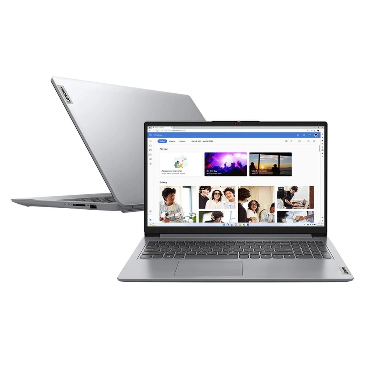 Notebook Lenovo Ideapad 1, 82VX0001B Tela de 15.6", Intel Celeron, 128GB SSD, 4GB RAM, Windows 11, Cloud Grey