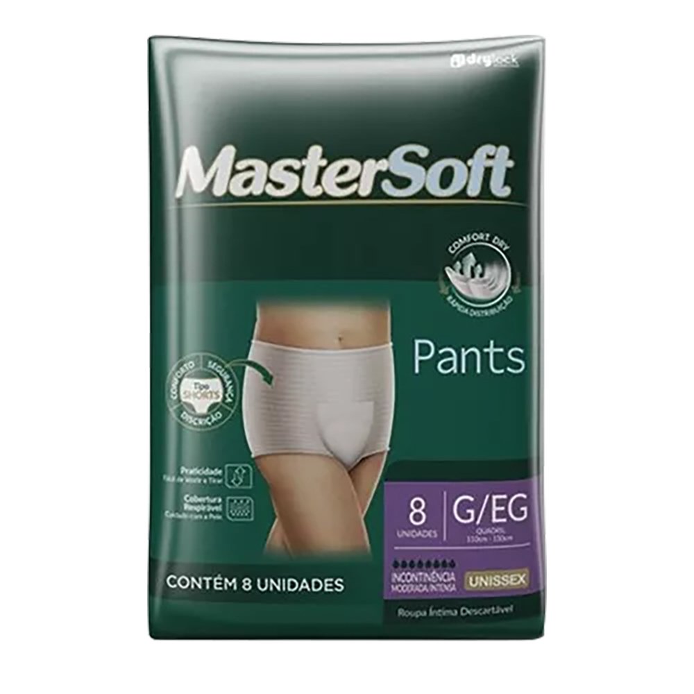 Roupa Intima Pantes Mastersoft G/eg 8 Unidades