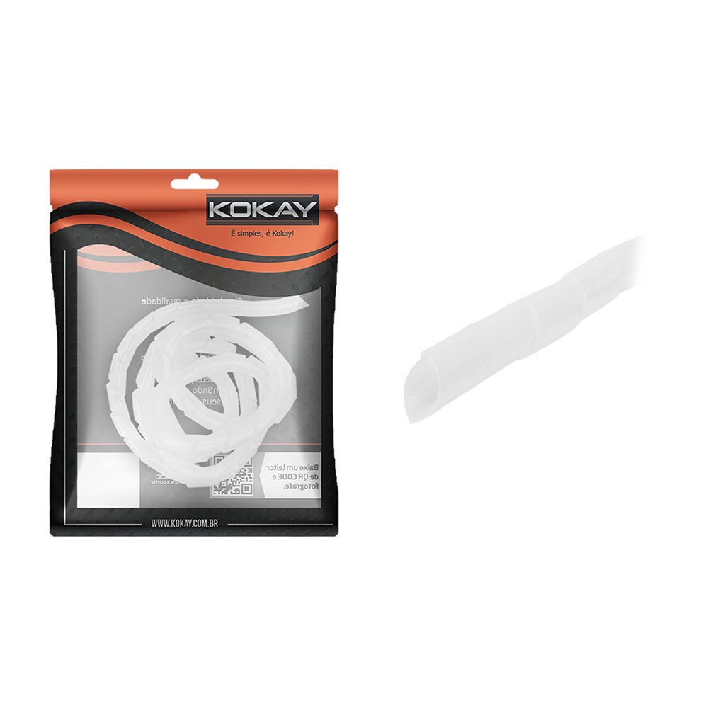 Organizador De Fios Branco SWB-15 - Diâmetro 12-15MM Ou 5/8" - 10 Metros