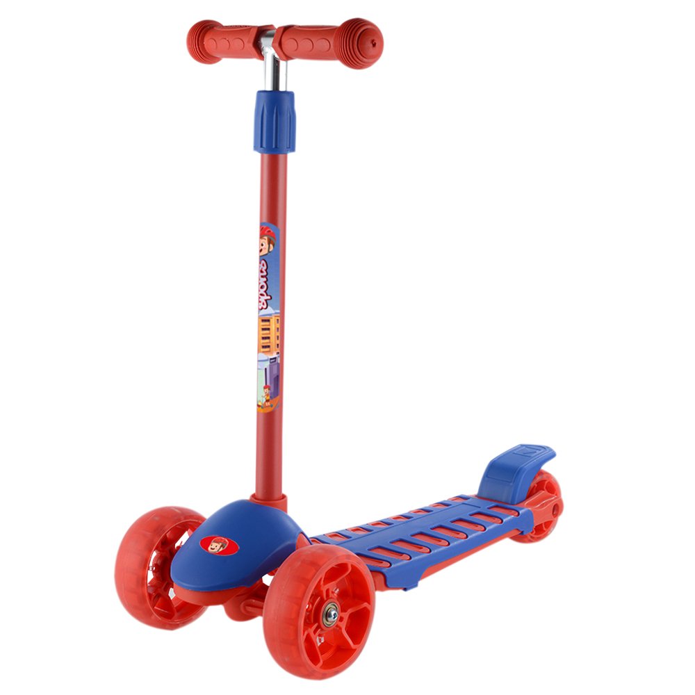 Patinete Infantil Dobrável Teen Sports Vermelho Maiores De 3 Anos Suporta Até 40Kg 3 Rodas Zippy Toys