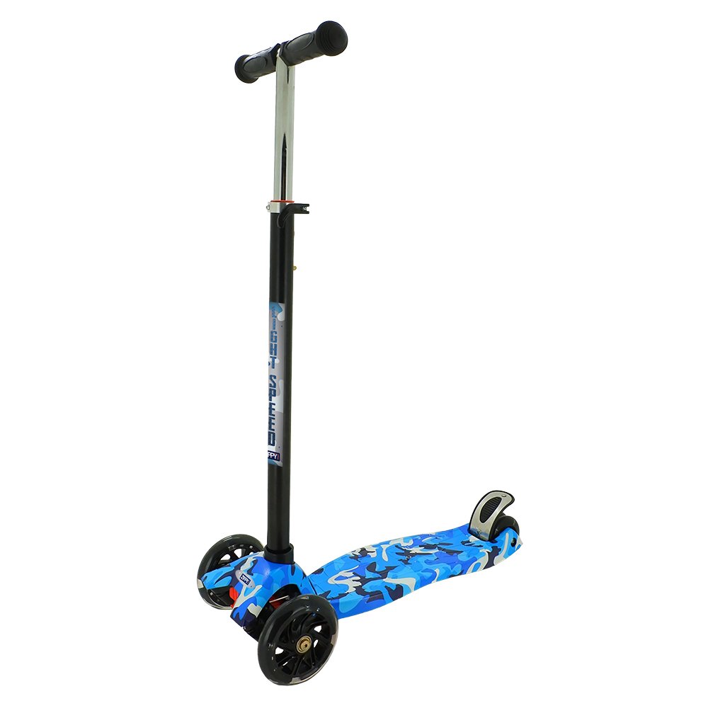 Patinete Infantil Light Speed Azul Maiores de 3 Anos Suporta Até 40kg comLed Nas Rodas de Trás Zippy Toys