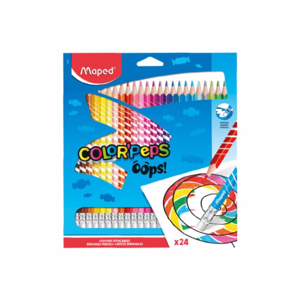 Lapis de Cor Apagável Color Peps Maped 24 Cores