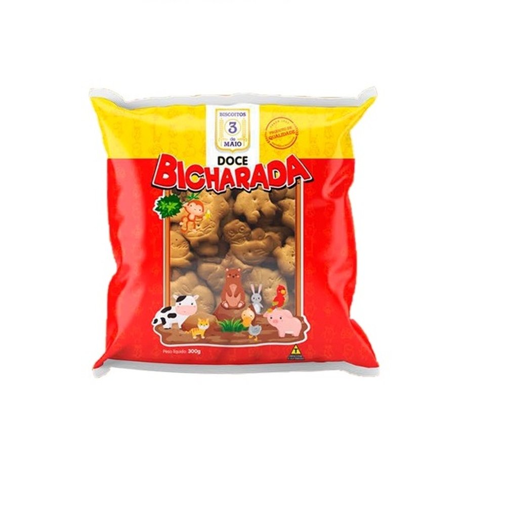 Biscoito 3 De Maio Doce Bicharada 10 Com 300G
