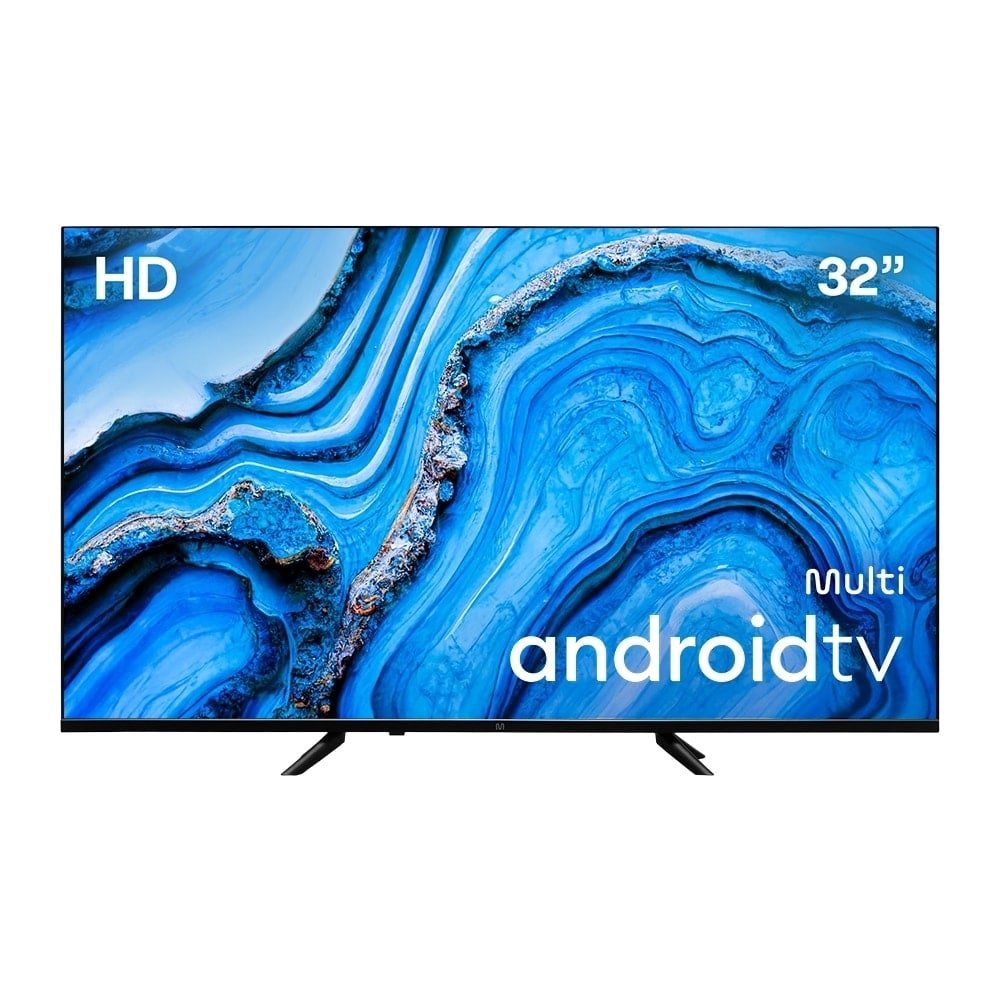 Smart TV DLED 32" Multilaser TL042M, HD, Android, Comando de Voz, Bluetooth, 3 HDMI, 2 USB