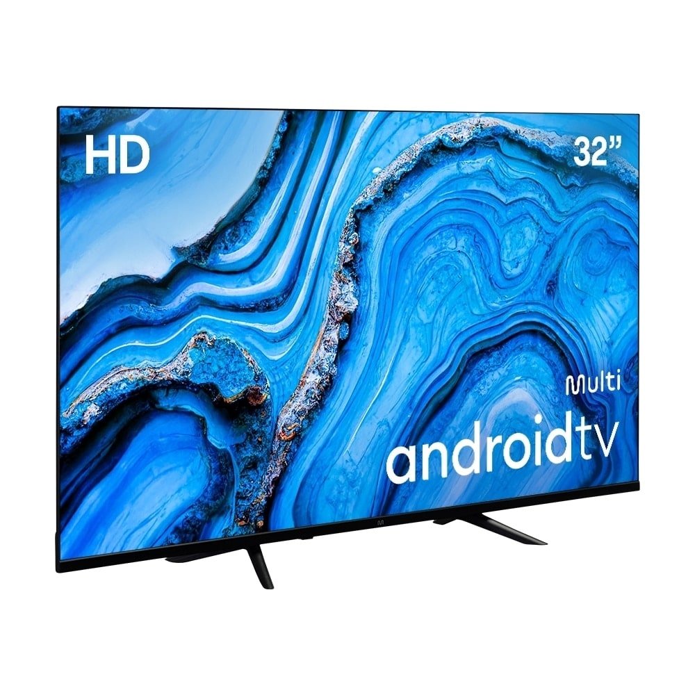 Smart TV DLED 32" Multilaser TL042M, HD, Android, Comando de Voz, Bluetooth, 3 HDMI, 2 USB