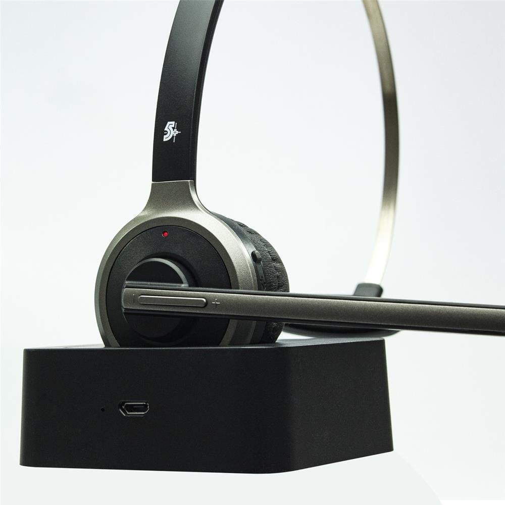 Headset Bluetooth 5+ Office Com Base De Recarga - Hs-202 - 015-0105