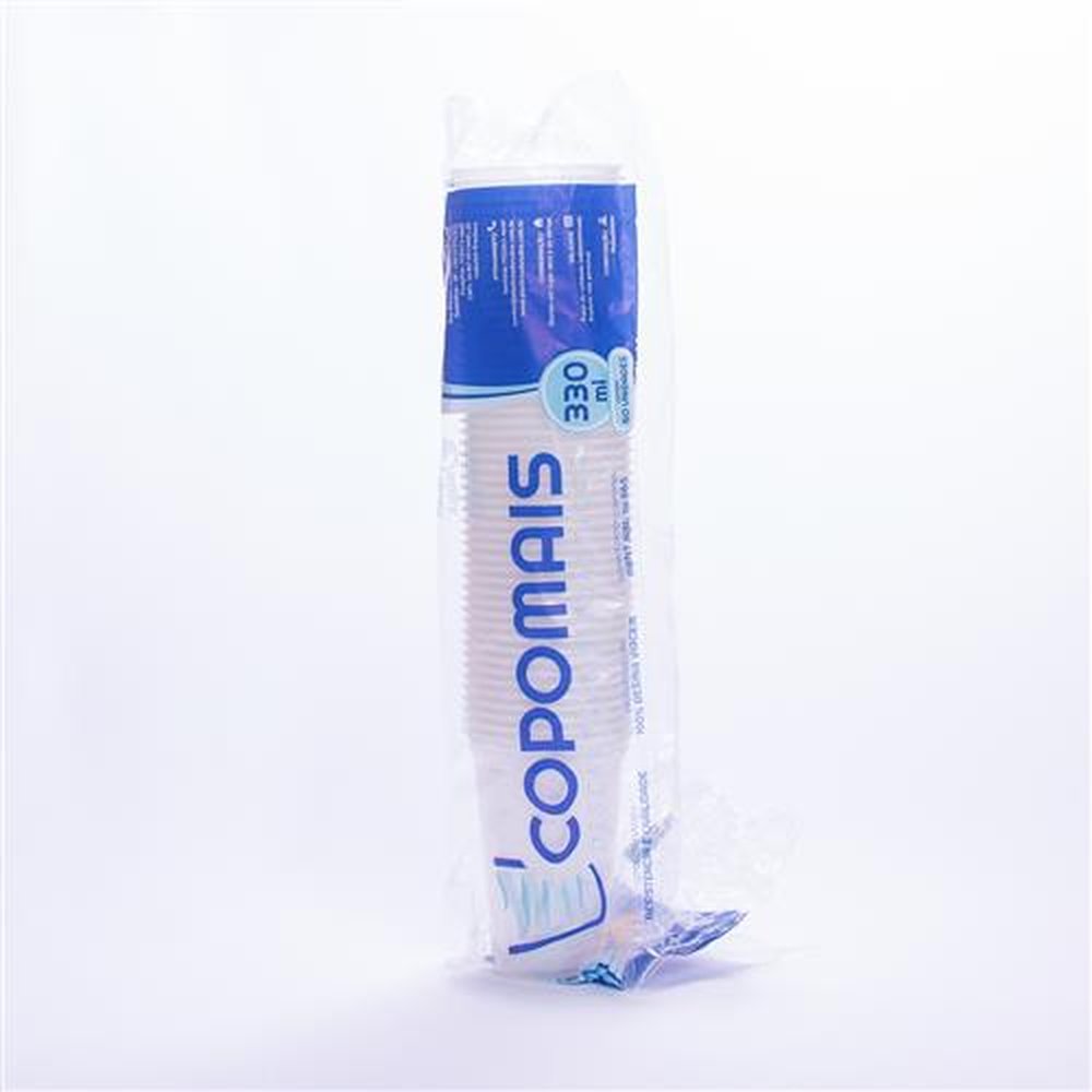 Copo Descartável Transparente 330ml Copomais Pacote Com 50 Unidades
