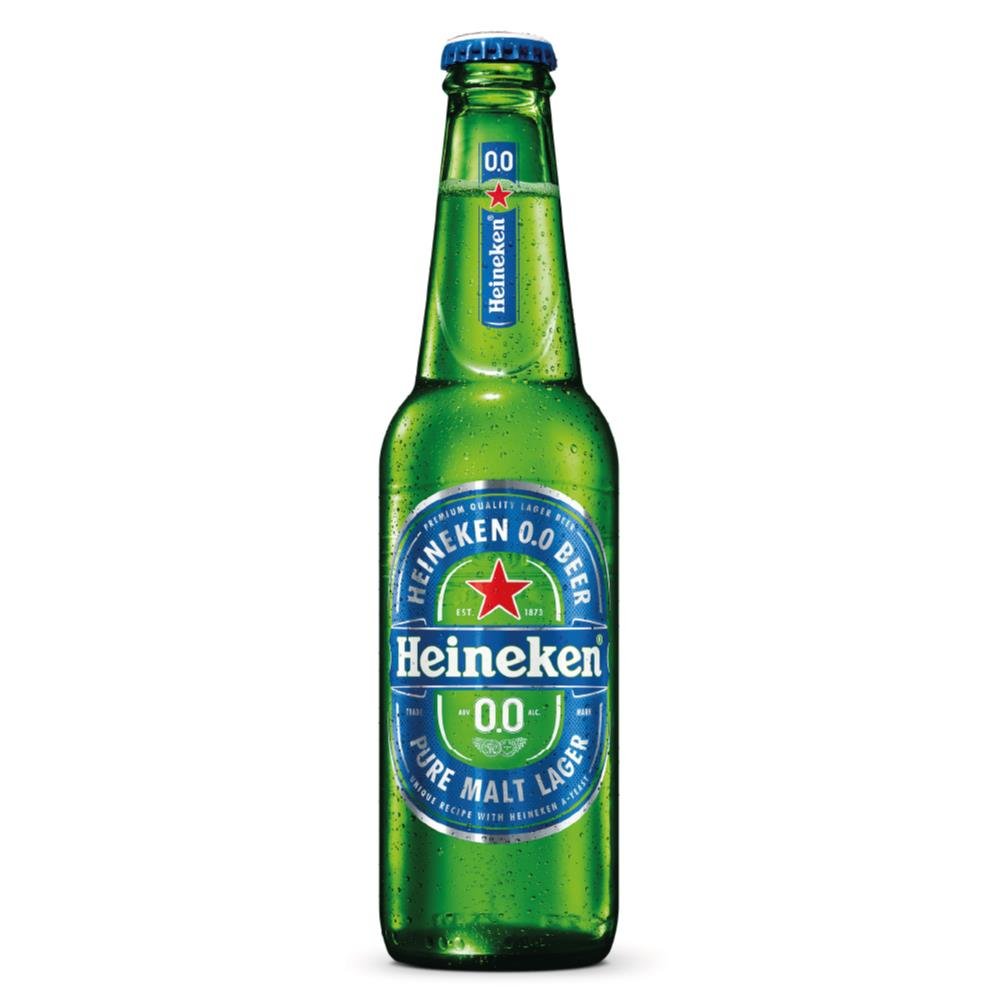 Cerveja Heineken Zero Garrafa 330ml - Caixa com 24 unidades