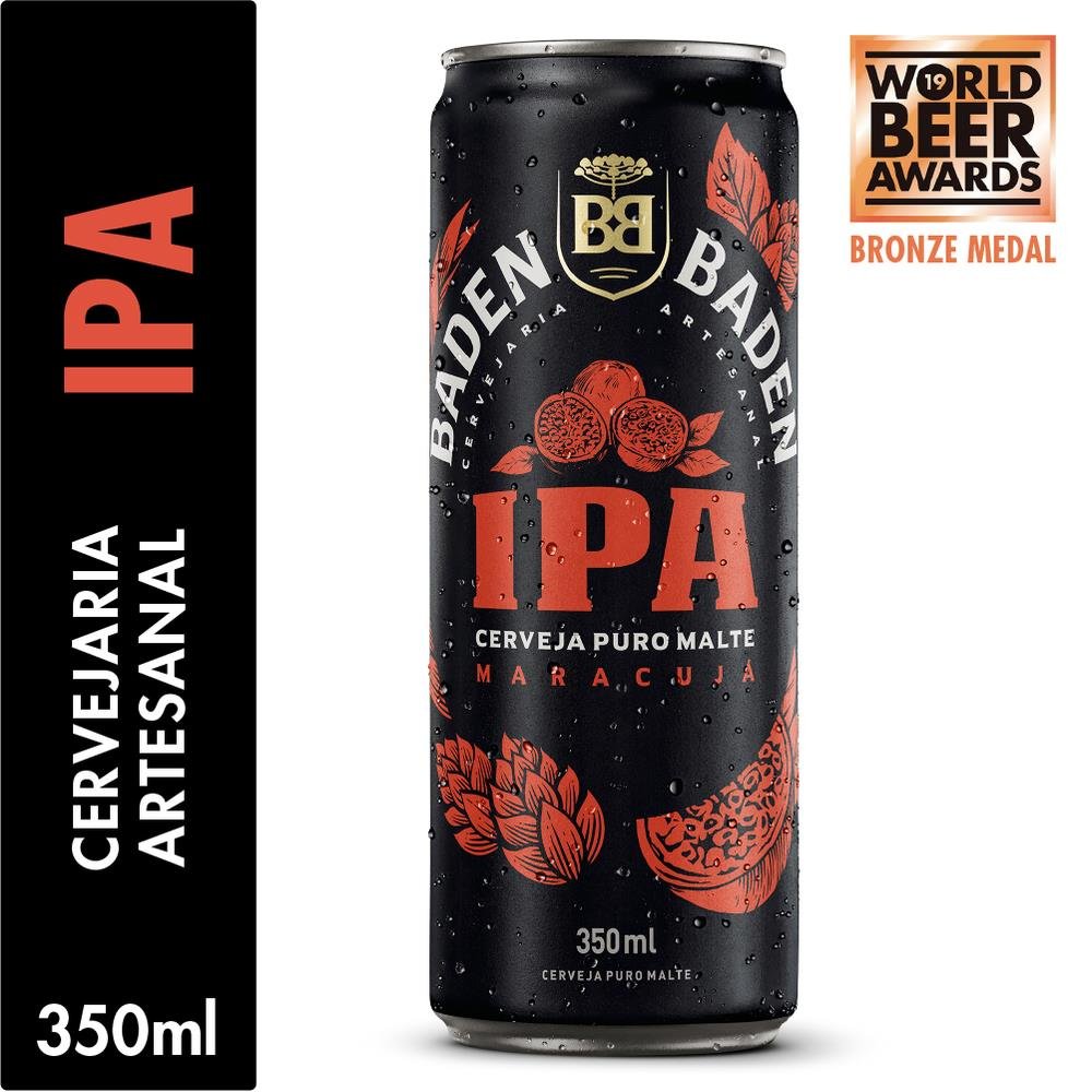 Cerveja Baden Baden Ipa Lata 350ml - Fardo com 12 unidades