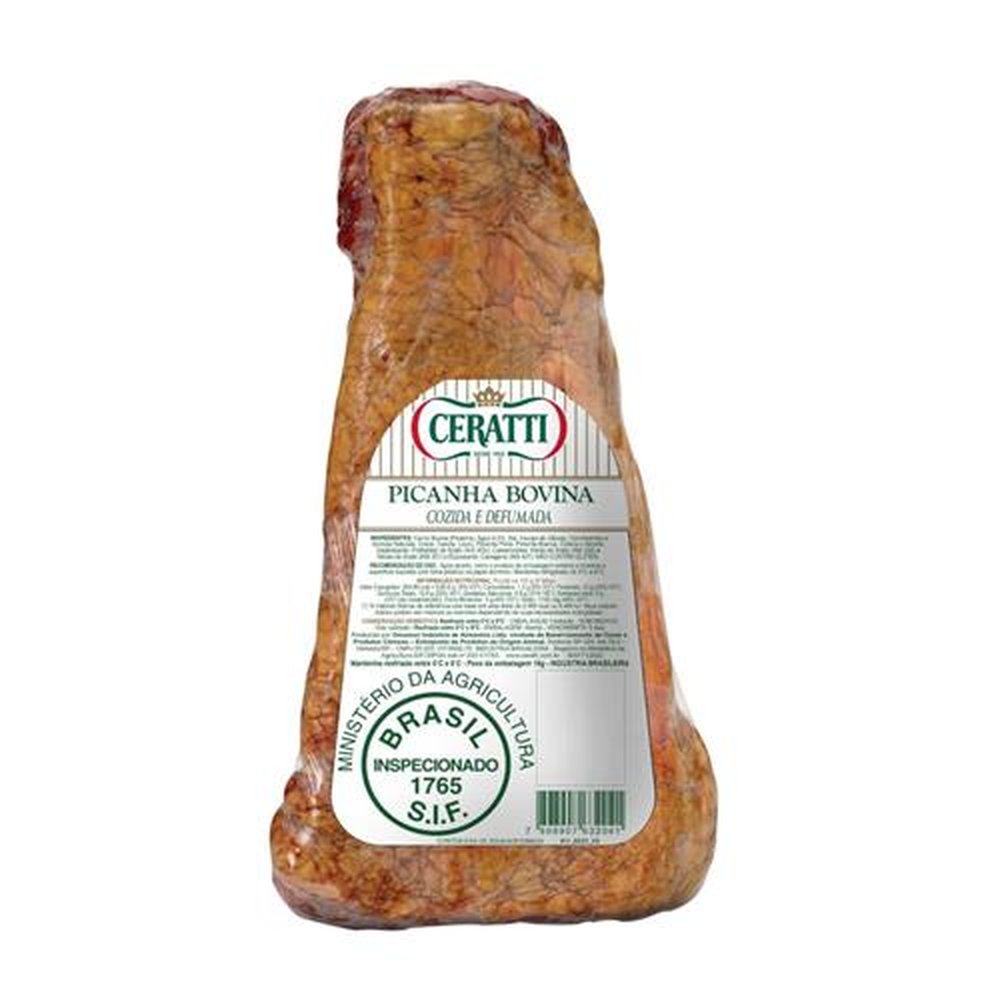 Picanha bovina cozida e defuamda