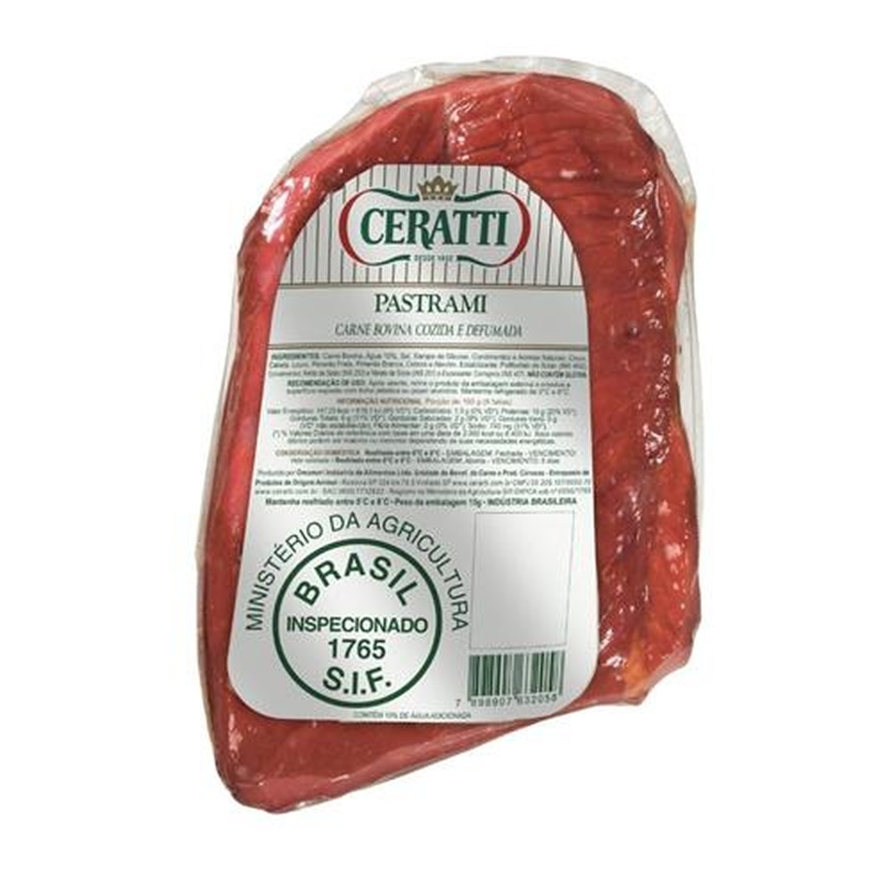 Pastrami carme bovina cozida e defumada