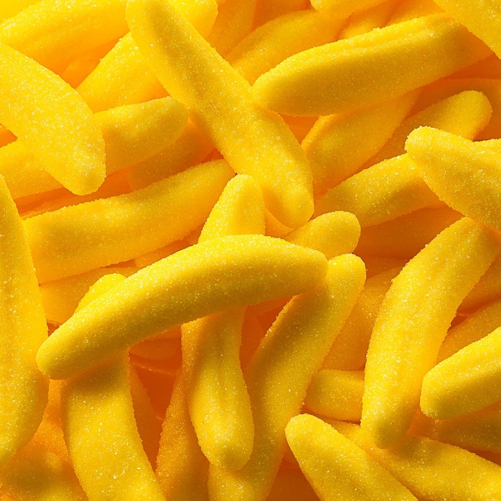 Bala Fini Gelatina Banana 35g - Embalagem com 10 Unidades