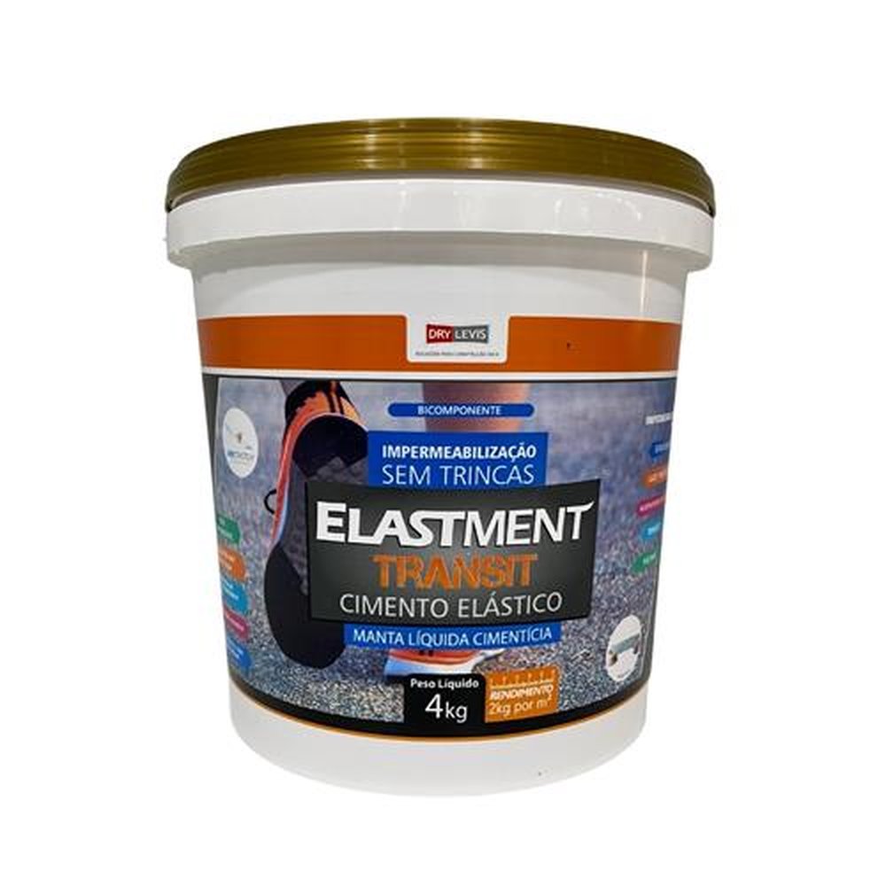 Manta Líquida Drylevis Elastment Transit Cinza 4Kg