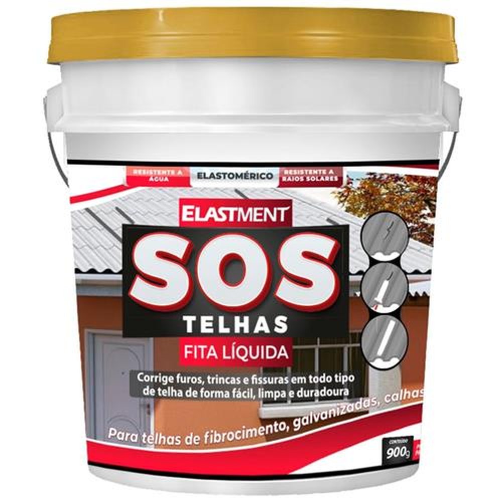 Fita Líquida Drylevis Elastment Sos Telhas Cerâmica Telha 900G