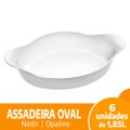 Assadeira Marinex Nadir Opaline Oval GG 1,85 Litros - Embalagem com 6 Unidades
