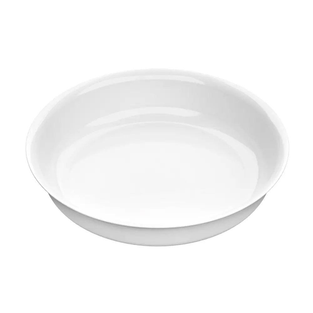 Conjunto de Assadeiras Marinex Opaline Redonda 3 Litros Vidro Temperado Branco 6959 - Embalagem com 6 Unidades