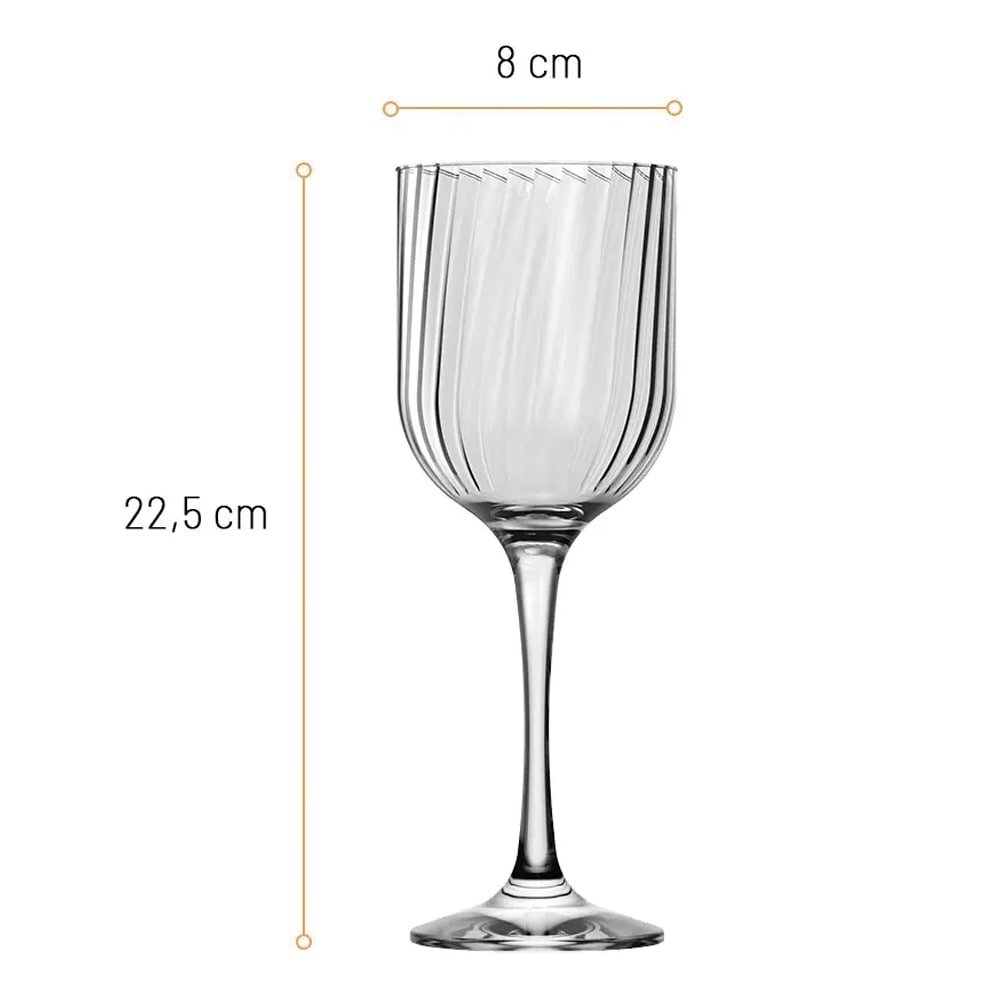 Taça Nadir Fiore Vinho Média 7074 400ml - Embalagem com 12 Unidades