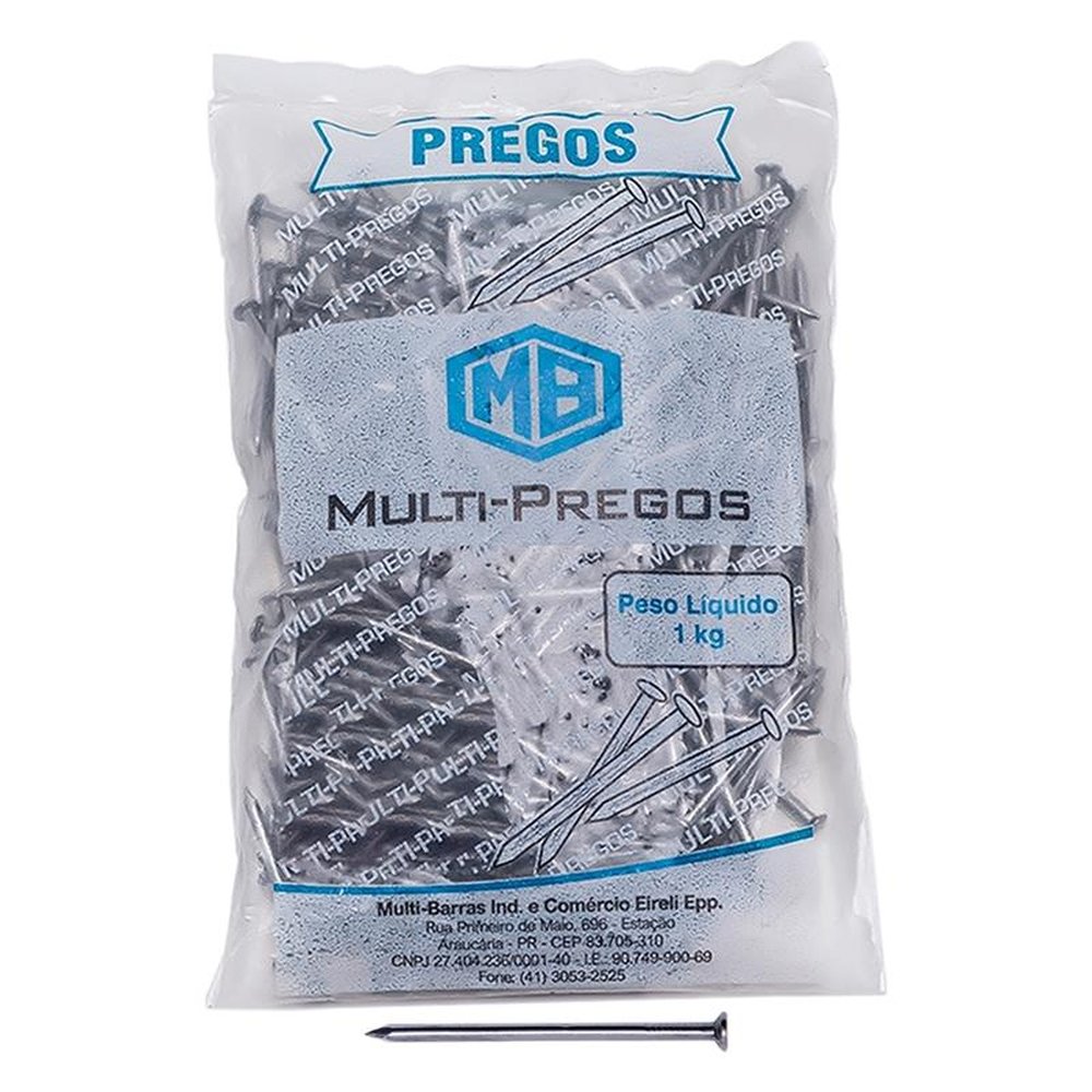 Prego Multibarras Multi-Pregos com Cabeça Polido 17X21 2X11 1Kg - Embalagem com 20 Unidades