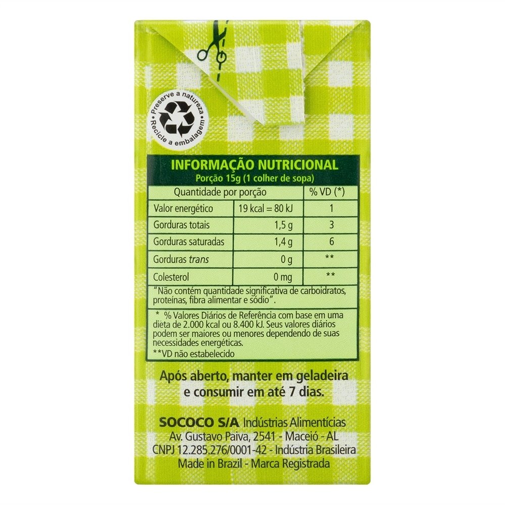 Leite de Coco Mais Coco 200ml Embalagem com 24 Unidades