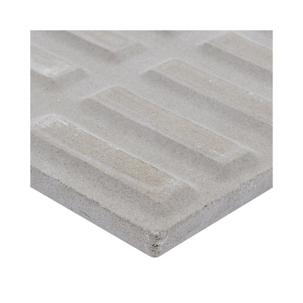 Ladrilho Hidraulico Rampa Filete Cinza 20x20cm Cimartex - Amarrado com 10 peças