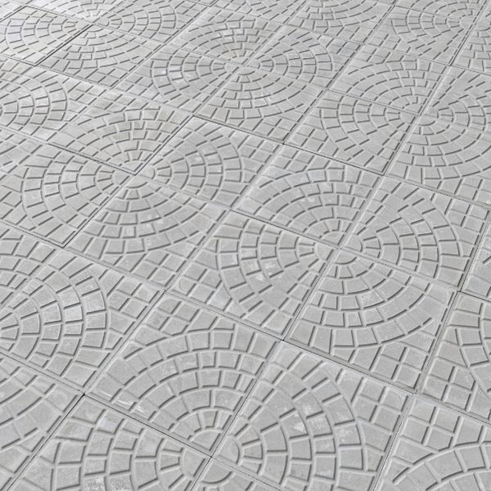 Ladrilho Hidráulico Firenze Cinza 30,7x30,7cm - Embalagem com 5 peças
