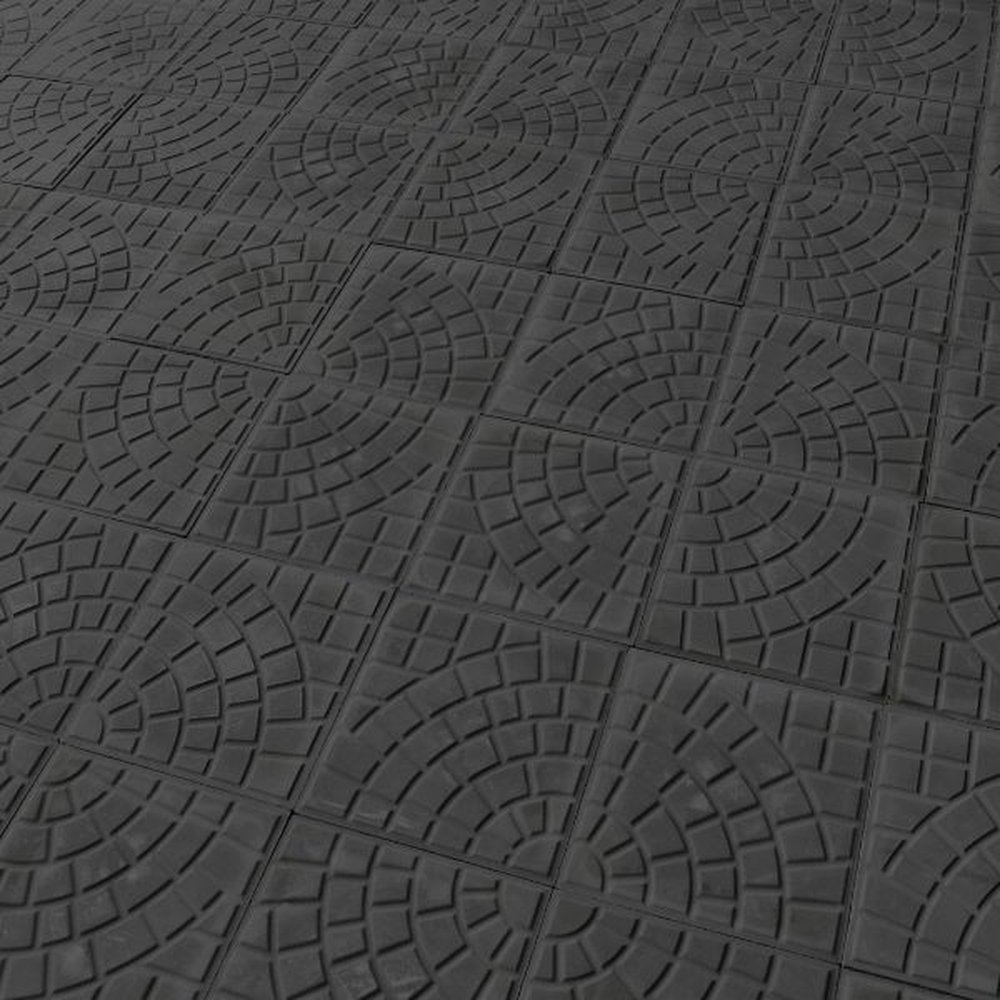 Ladrilho Hidráulico Firenze Preto 30,7x30,7cm - Amarrado com 5 peças