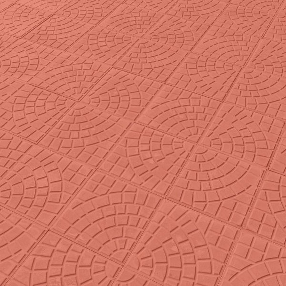 Ladrilho Hidraulico Firenze Vermelho 30,7x30,7cm Cimartex - Amarrado com 5 peças