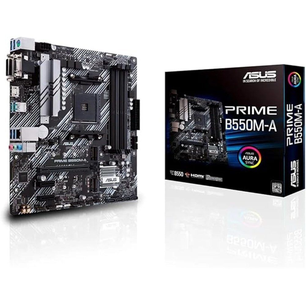 Placa mãe Asus, Chipset B550, Socket AMD AM4, mATX, DDR4, Prime B550M-A