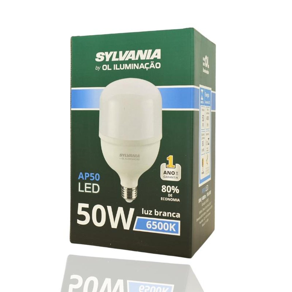 Caixa Com 20 Lâmpadas Led Bulbo Alta Potência 50W 6500K Bivolt E27 Sylvânia