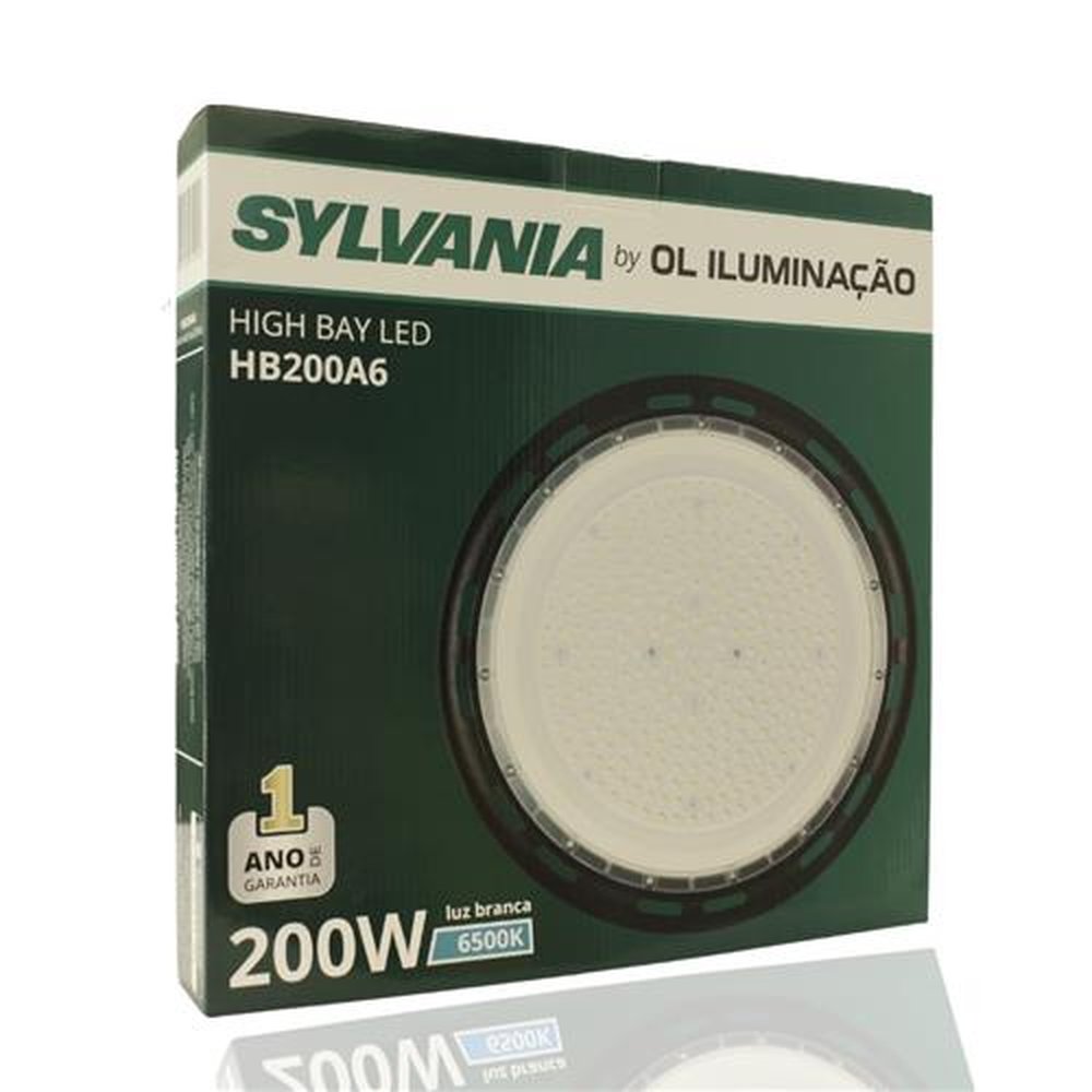 Caixa Com 5 Luminárias High Bay Led 200W 6500K Bivolt Sylvânia