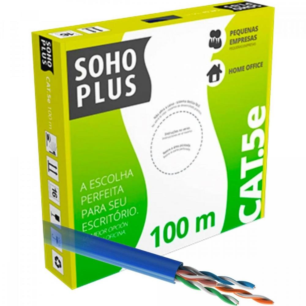 Cabo de Rede Azul Cx 100m Cat.5e Cmx Furukawa Sohoplus
