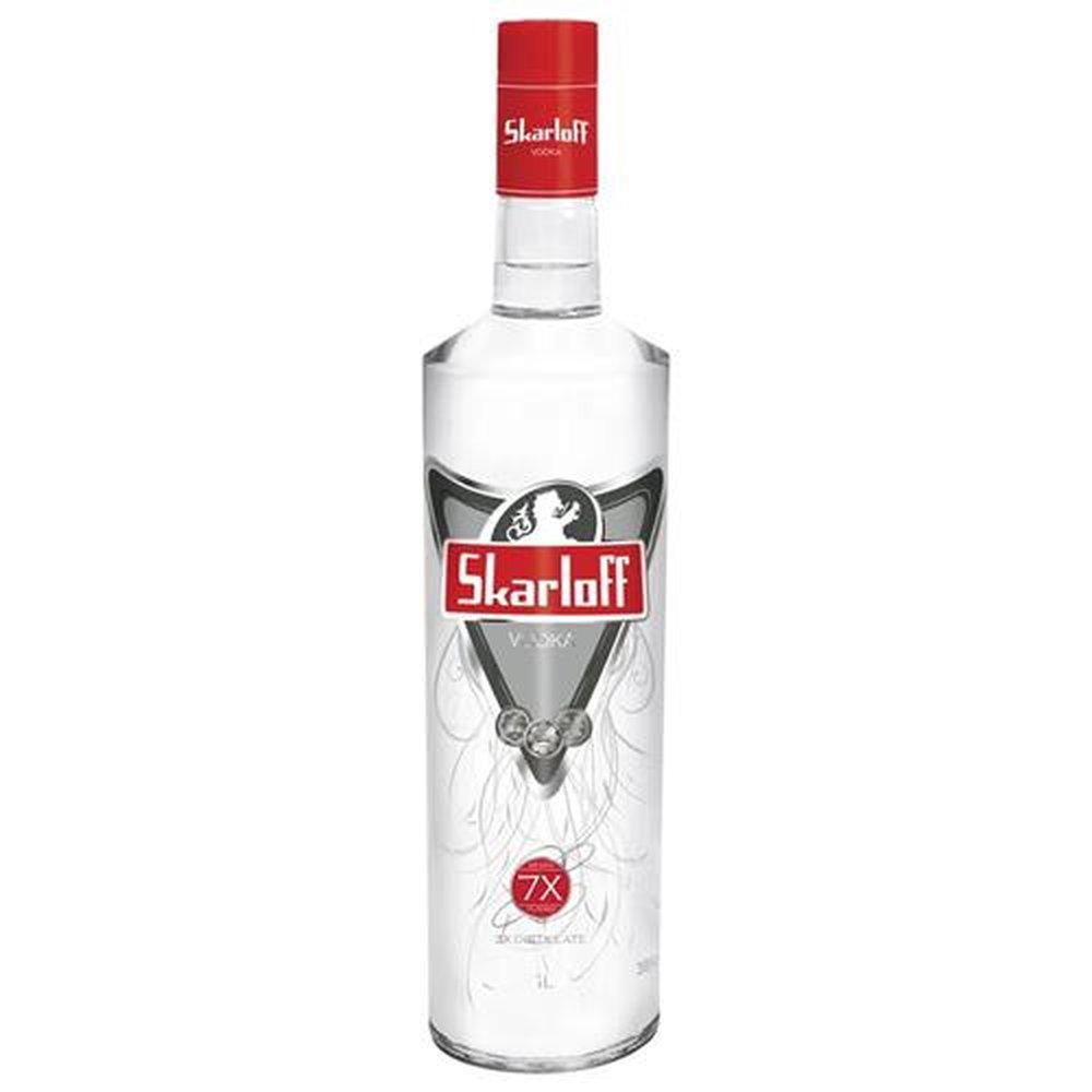 Skarloff Vodka Seven 1L - Caixa contém 6 unidades.