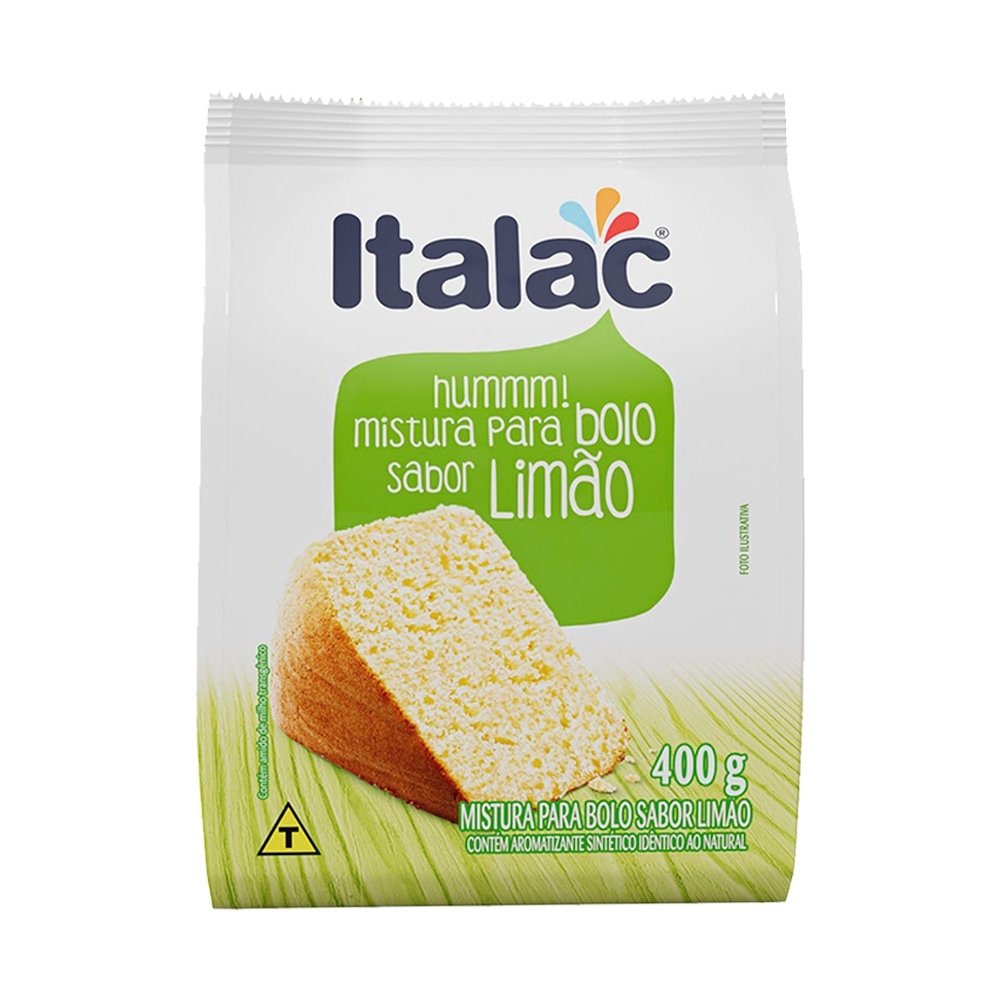 Mistura para Bolo Italac Limão 400g - Embalagem com 12 Unidades