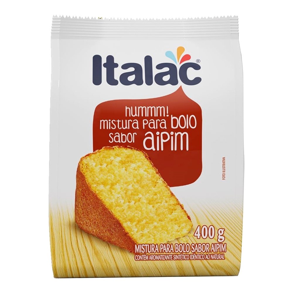 Mistura para Bolo Italac Aipim 400g - Embalagem com 12 Unidades