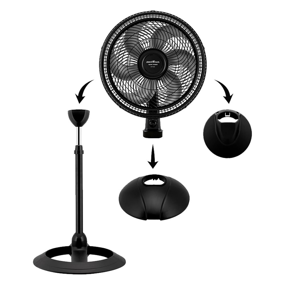 Ventilador Coluna Britânia 40cm BVT466 Maxx Force 160W Preto 110V