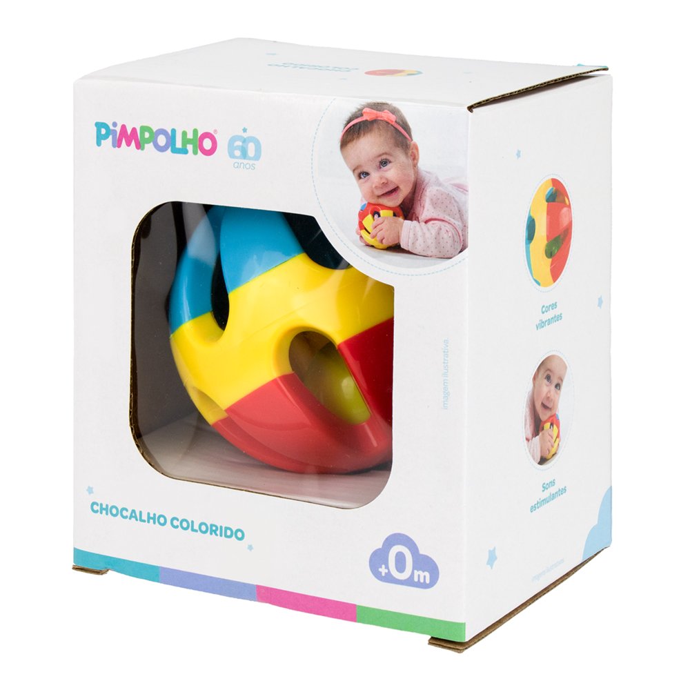 Kit Chocalho Bola Unissex Pimpolho Caixa Com 1 Unidade.