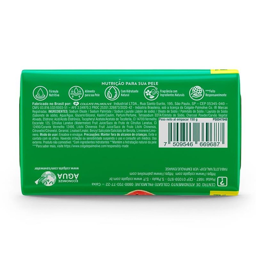 Sabonete Palmolive Naturals Hidratação Refrescante Melancia & Lichia 150g